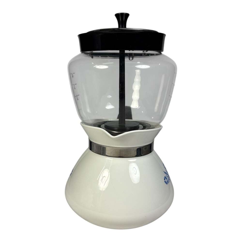 Corning Ware Vintage Blue Cornflower 6 Cup Drip-O-Lator Coffee Maker P-114-U - Picture 5 of 8